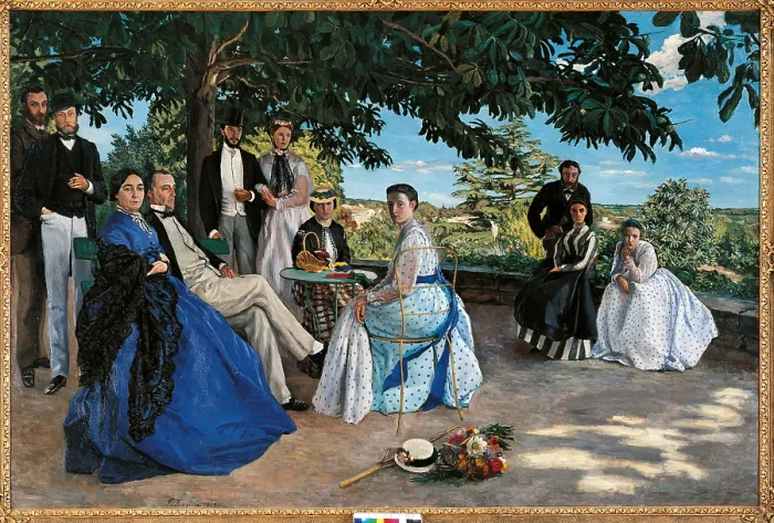 Framed Print : Family Reunion, by Jean-Frdric Bazille, 1867, 19th Century, oil on canvas, cm 152 x 230 - France, Ile de France, Paris, Muse dOrsay, RF 2749. All