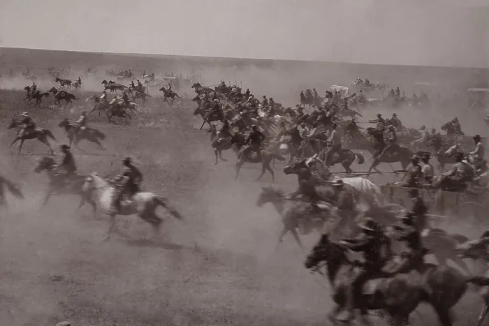 Framed Print : Famous photograph of the start of the Cherokee Outlet Land Rush was taken from a high platform, Sept. 16, 1893 at 12:00 noon. William S