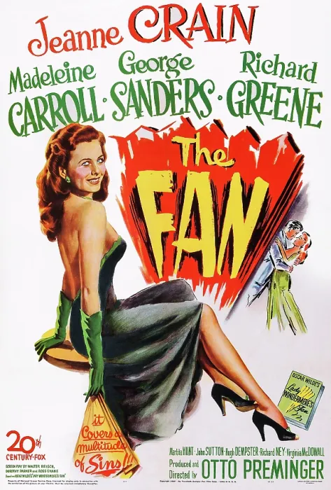 Framed Print : THE FAN, US poster art, Jeanne Crain, 1949. TM & Copyright 20th Century Fox Film Corp. All rights reserved / courtesy Everett Collection