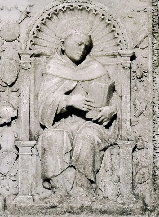 Framed Print : FANCELLI, Domenico (1469-1519). Sepulchre of prince John. 1511-1512. Detail with the depiction of Saint Thomas Aquinas. Renaissance art. Relief on marble. SPAIN. Avila Framed Print : FANCELLI, Domenico (1469-1519). Sepulchre of prince John. 1511-1512. Detail with the depiction of Saint Thomas Aquinas. Renaissance art. Relief on marble. SPAIN. Avila