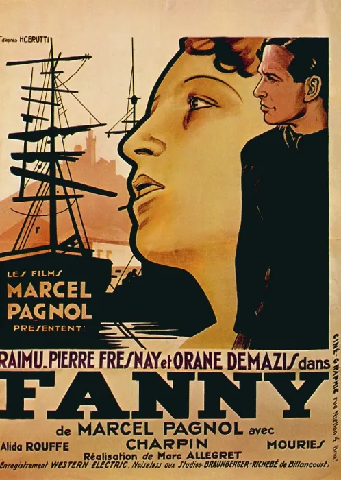 Framed Print : FANNY, French poster, from left: Orane Demazis, Pierre fresnay, 1932