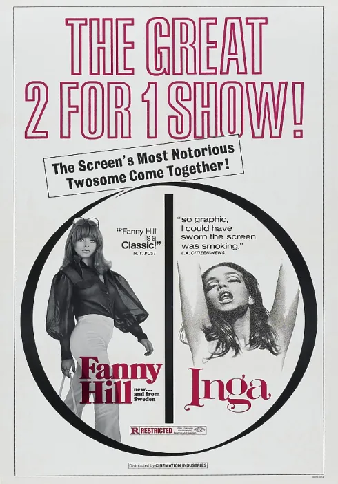 Framed Print : FANNY HILL, INGA, Swedish poster, from left: Diana Kjaer, Marie Liljedahl, 1968 Framed Print : FANNY HILL, INGA, Swedish poster, from left: Diana Kjaer, Marie Liljedahl, 1968