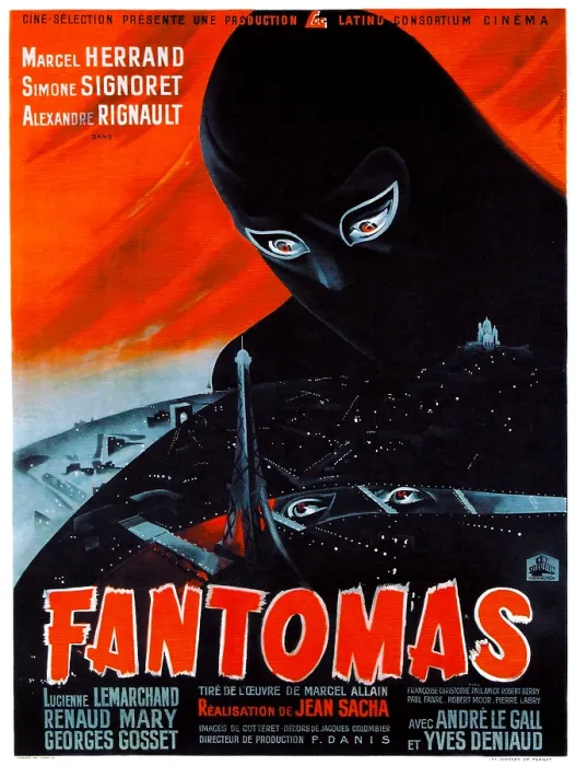 Framed Print : FANTOMAS, French poster, Marcel Herrand, 1947