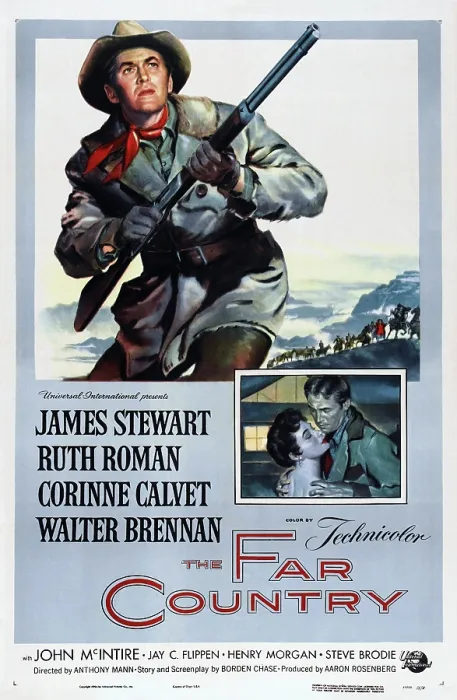 Framed Print : THE FAR COUNTRY, US poster, James Stewart, Ruth Roman, 1954