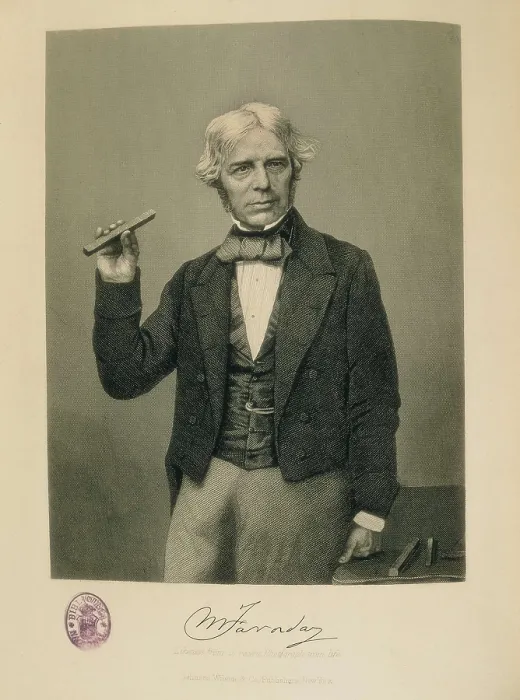 Framed Print : FARADAY, Michael (1791-1867). Etching. AISA / Everett Collection**US SALES ONLY**