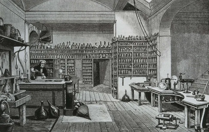 Framed Print : FARADAY, Michael (1791-1867). Faraday in his laboratory. Painting. UNITED KINGDOM. London. The British Museum. AISA / Everett Collection**US SALES ONLY** Framed Print : FARADAY, Michael (1791-1867). Faraday in his laboratory. Painting. UNITED KINGDOM. London. The British Museum. AISA / Everett Collection**US SALES ONLY**