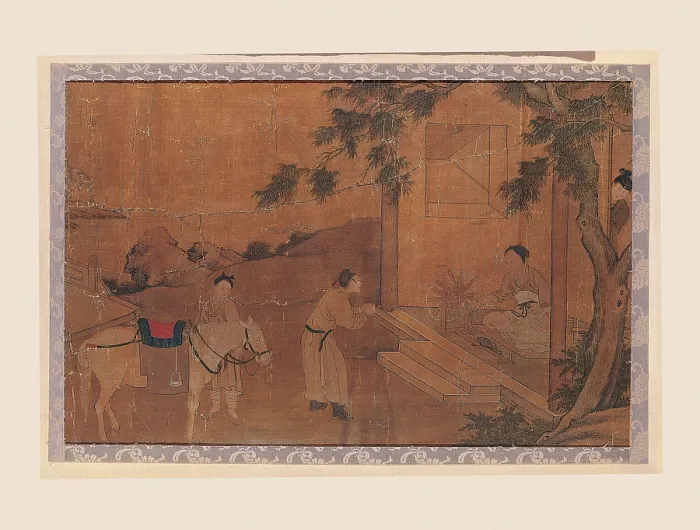 Framed Print : Farewell to the Mother, by Chien Hsuan, 13th Century, cm 26 x 40 - Italy, Lazio, Rome, Palazzo Koch, Banca dItalia-Gualino collection. All