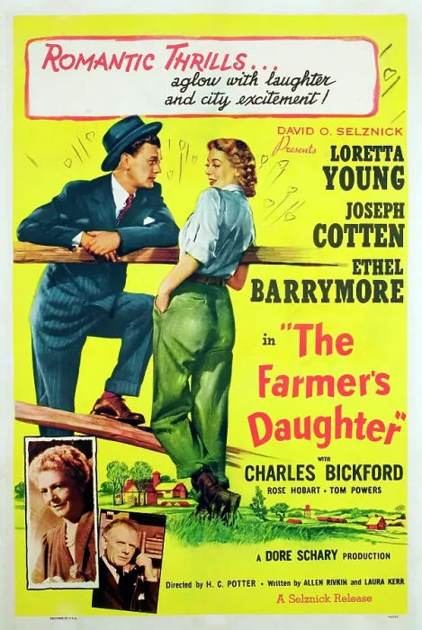 Framed Print : THE FARMER'S DAUGHTER, Joseph Cotton, Loretta Young, Charles Bickford, Ethel Barrymore, 1947