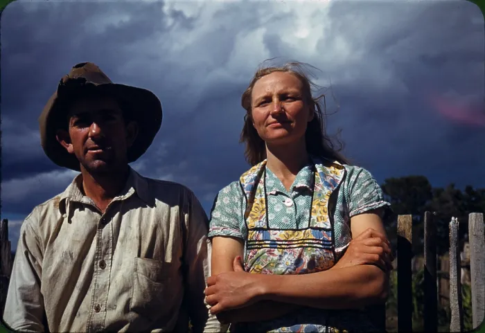 Framed Print : Faro Caudill, Doris Caudill, homesteaders, photograph by Lee Russell, Pie Town, New Mexico, October, 1940 Framed Print : Faro Caudill, Doris Caudill, homesteaders, photograph by Lee Russell, Pie Town, New Mexico, October, 1940