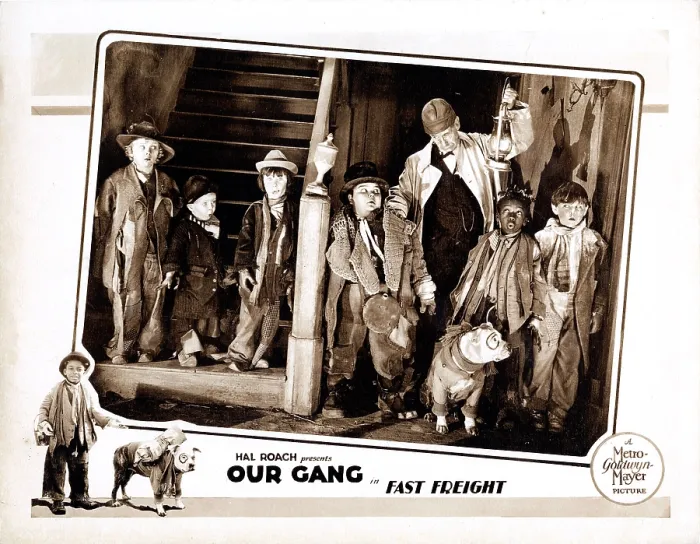 Framed Print : FAST FREIGHT, US lobbycard, exterior: Allen Farina Hoskins, inset, from left: Jean Darling, Bobby Wheezer Hutchins, Mary Ann Jackson, Joe Cobb, Robert Dudley