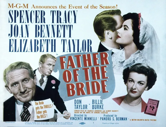 Framed Print : FATHER OF THE BRIDE, Spencer Tracy, Elizabeth Taylor, Joan Bennett, 1950