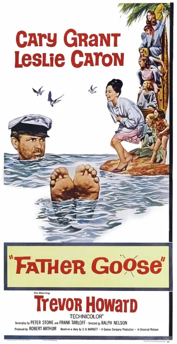 Framed Print : FATHER GOOSE, US poster, from left: Cary Grant, Leslie Caron, 1964 Framed Print : FATHER GOOSE, US poster, from left: Cary Grant, Leslie Caron, 1964