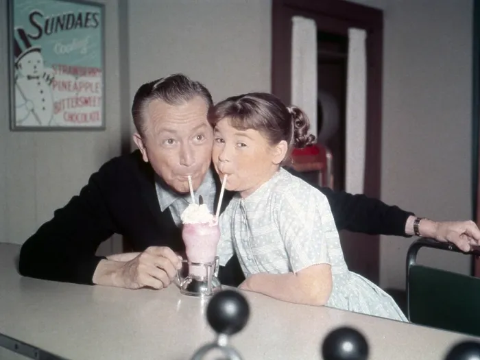 Framed Print : FATHER KNOWS BEST, from left: Robert Young, Lauren Chapin, 1954-60