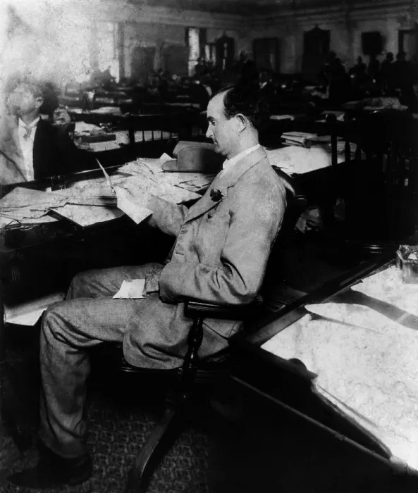 Framed Print : Father of President Lyndon Johnson. Sam Ealy Johnson, Jr. as a Member of the Texas House of Representatives in State Capitol Building, Austin, Texas. Ca. 1905