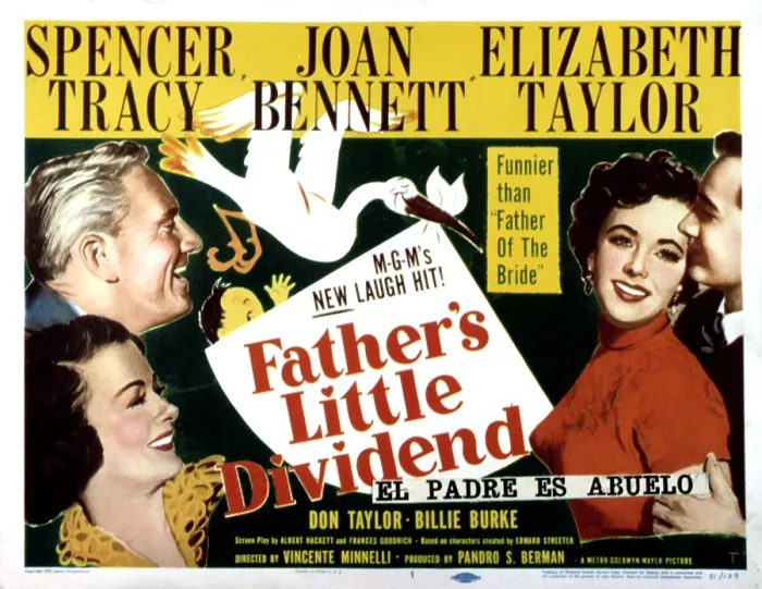 Framed Print : FATHER'S LITTLE DIVIDEND, Joan Bennett, Spencer Tracy, Elizabeth Taylor, Don Taylor, 1951