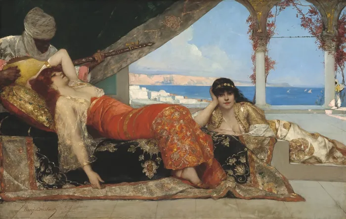 Framed Print : The Favorite of the Emir, by Jean Joseph Benjamin Constant, French painting, oil on canvas Framed Print : The Favorite of the Emir, by Jean Joseph Benjamin Constant, French painting, oil on canvas