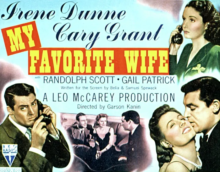 Framed Print : MY FAVORITE WIFE, Cary Grant, Randolph Scott, Irene Dunne, Gail Patrick, 1940