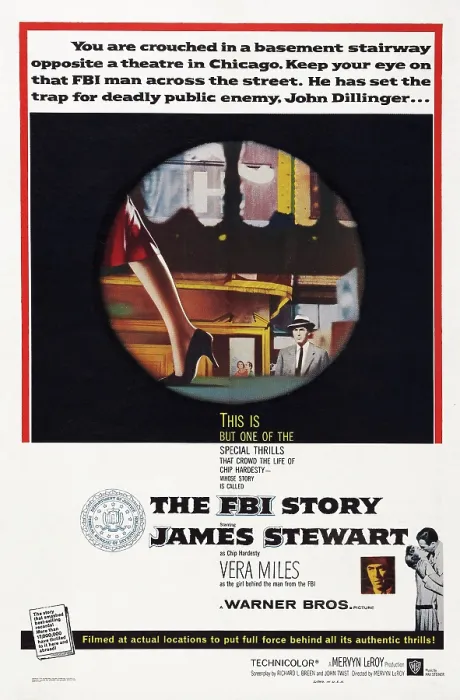 Framed Print : THE FBI STORY, US poster art, center and bottom right: James Stewart, 1959