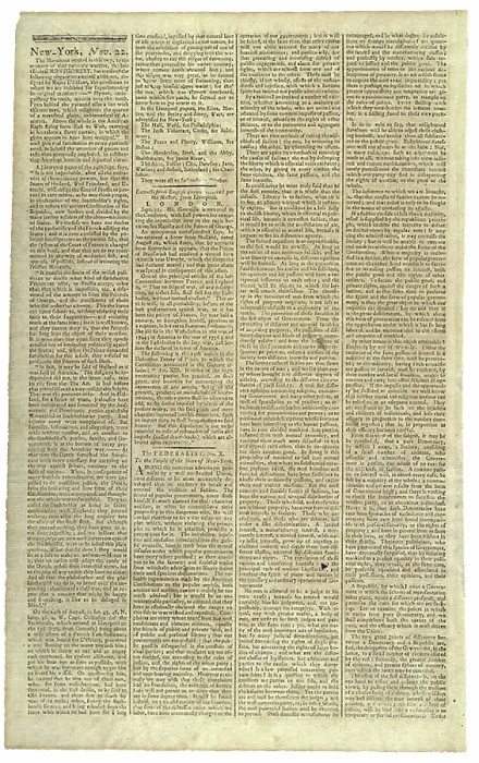 Framed Print : Federalist No. 10: 'The Same Subject Continued: The Union as a Safeguard Against Domestic Faction and Insurrection.' James Madison