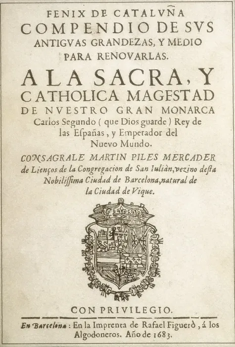 Framed Print : FELIU DE LA PENYA, Narcs ( -1712). Spanish historian, lawyer, economist and industrialist. 'Fnix de Catalua' (Barcelona, 1683). AISA / Everett Collection**US SALES ONLY**