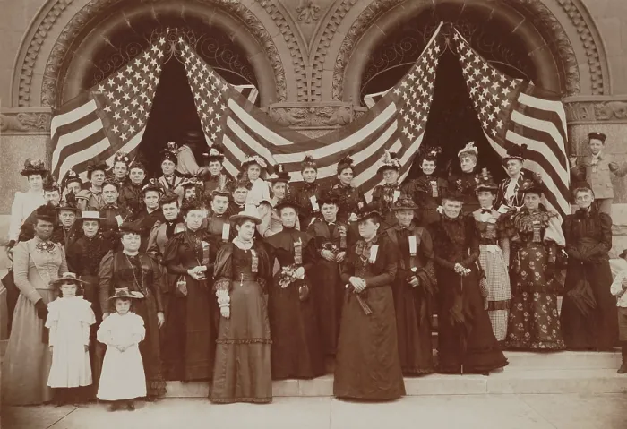 Framed Print : Female delegates to the First Illinois State Temperence Convention in Dwight, Illinois, June 27-28, 1893 (BSLOC_2018_2_115)