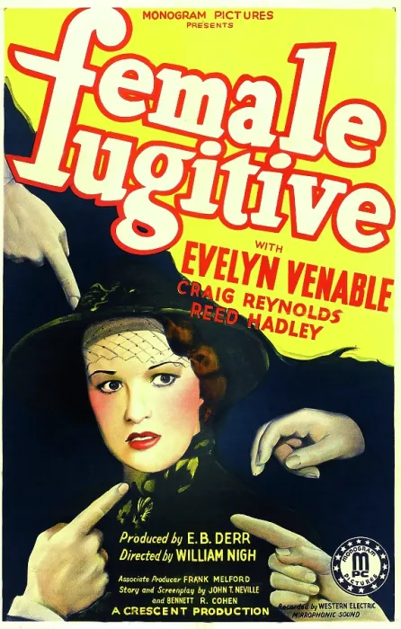 Framed Print : FEMALE FUGITIVE, US poster art, Evelyn Venable, 1938 Framed Print : FEMALE FUGITIVE, US poster art, Evelyn Venable, 1938