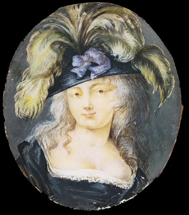 Framed Print : Female portrait, by Unknown French Artist, 19th Century, oil on horn, 8.5 x 7.5 cm - Italy, Lombardy, Milan, Castello Sforzesco, Civic Collections of Ancient Art Framed Print : Female portrait, by Unknown French Artist, 19th Century, oil on horn, 8.5 x 7.5 cm - Italy, Lombardy, Milan, Castello Sforzesco, Civic Collections of Ancient Art