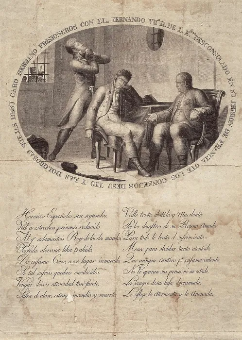 Framed Print : FERDINAND VII of Spain (1784-1833). Captivity of Fernando VII in France. Etching. SPAIN. San Fernando. Municipal Historic Museum. AISA / Everett Collection**US SALES ONLY**