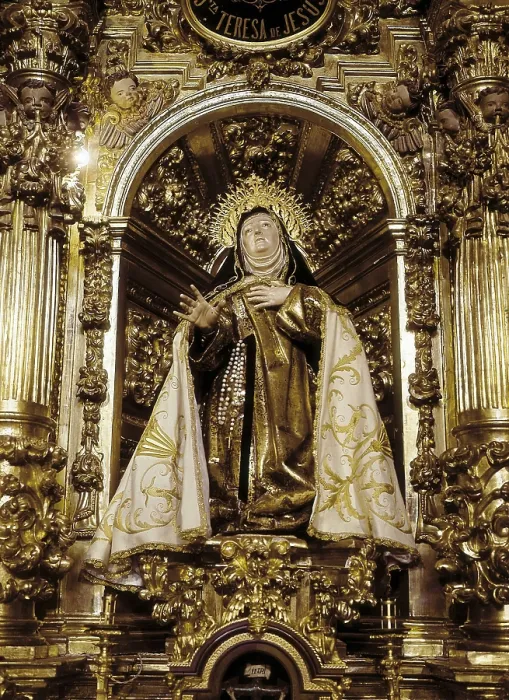 Framed Print : FERNANDEZ, Gregorio (1576-1636). Saint Teresa de Jesus. 17th c. SPAIN. Avila. Convent of Saint Teresa. Polychrome wood. Castilian School. Baroque art. Sculpture on wood Framed Print : FERNANDEZ, Gregorio (1576-1636). Saint Teresa de Jesus. 17th c. SPAIN. Avila. Convent of Saint Teresa. Polychrome wood. Castilian School. Baroque art. Sculpture on wood