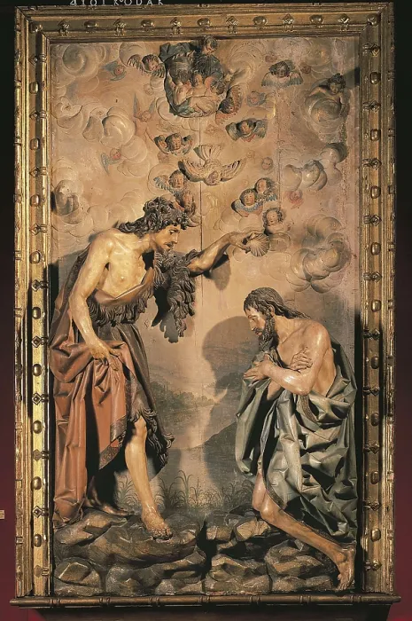 Framed Print : FERNANDEZ, Gregorio (1576-1636). Baptism of Christ. 1624. Baroque art. Sculpture on wood. SPAIN. Valladolid. National Museum of Sculpture. AISA / Everett Collection**US SALES ONLY** Framed Print : FERNANDEZ, Gregorio (1576-1636). Baptism of Christ. 1624. Baroque art. Sculpture on wood. SPAIN. Valladolid. National Museum of Sculpture. AISA / Everett Collection**US SALES ONLY**