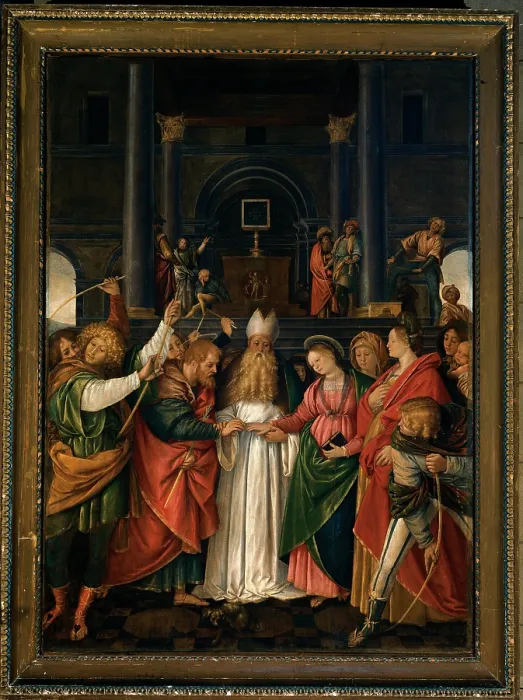 Framed Print : Ferrari Gaudenzio, The Marriage of the Virgin, 16th Century, canvas, Italy, Lombardy, Como, Como, Cathedral, (613067) Everett CollectionMondadori Portfolio**US SALES ONLY**