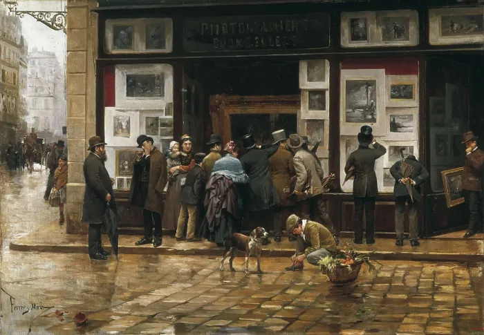 Framed Print : FERRER I MIRO, Joan (1850-1931). The Public Exhibition of a Painting. 1888. Masterpiece of the painter, that earned the gold medal in the World Fair of Barcelona in 1888. Realism Framed Print : FERRER I MIRO, Joan (1850-1931). The Public Exhibition of a Painting. 1888. Masterpiece of the painter, that earned the gold medal in the World Fair of Barcelona in 1888. Realism