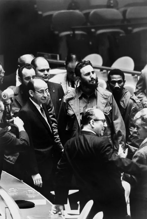 Framed Print : Fidel Castro, President of Cuba, at a meeting of the United Nations General Assembly, Sept. 22, 1960