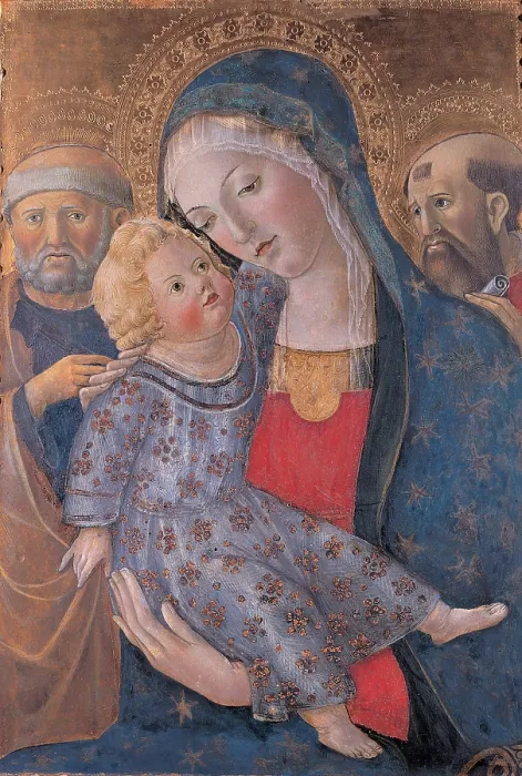 Framed Print : Fiduciario di Francesco, Martini Francesco di Giorgio, Madonna and Child with Sts Peter and Paul, 1466 - 1469, 15th Century, tempera and oil on panel, Italy, Tuscany, Siena