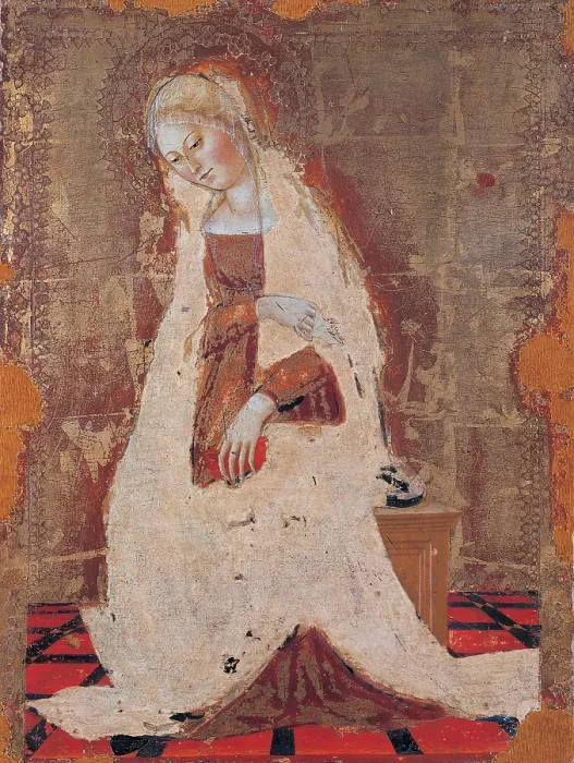 Framed Print : Fiduciario di Francesco, Martini Francesco di Giorgio, Annunciation, 1469, 15th Century, tempera and oil on panel, Italy, Tuscany, Siena