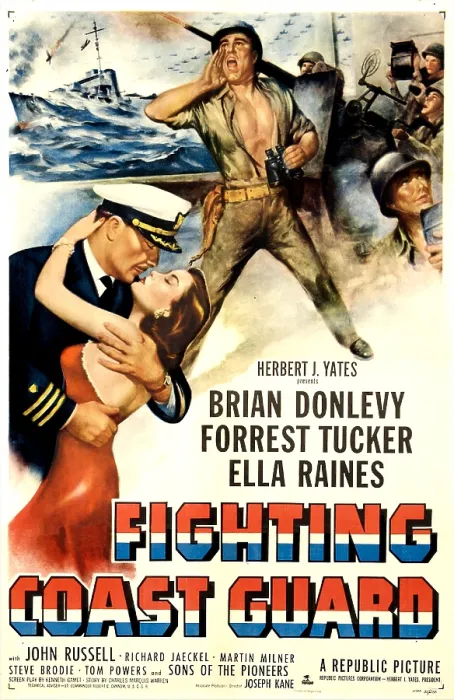 Framed Print : FIGHTING COAST GUARD, US poster, from left: Brian Donlevy, Ella Raines, 1951 Framed Print : FIGHTING COAST GUARD, US poster, from left: Brian Donlevy, Ella Raines, 1951