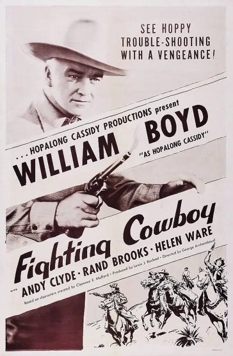 Framed Print : THE FIGHTING COWBOY, William Boyd on poster art, ca. 1950s