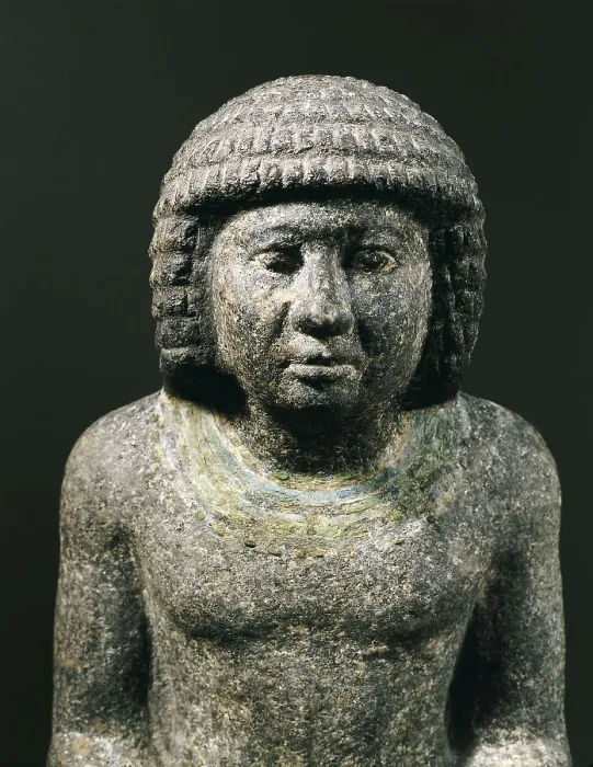 Framed Print : Figure of man. 26th-24th c. BC. Detail. Work of th Middle Kingdom, 5th Dynasty. Egyptian art. Middle Kingdom. Sculpture on rock. FRANCE. Paris. Louvre Museum. Proc: EGYPT