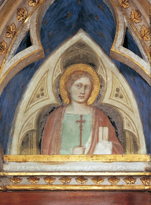 Framed Print : Figure of Saint, by Altichiero da Zevio, 1372 - 1379 about, 14th Century, fresco, - Italy, Veneto, Padua, SantAntonio di Padova Basilica, San Giacomo Chapel. All Framed Print : Figure of Saint, by Altichiero da Zevio, 1372 - 1379 about, 14th Century, fresco, - Italy, Veneto, Padua, SantAntonio di Padova Basilica, San Giacomo Chapel. All