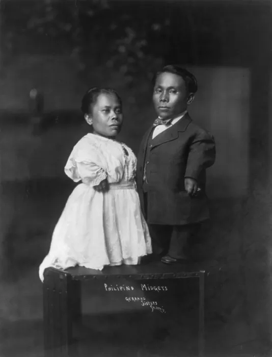 Framed Print : Filipino midgets, photograph by Gerhard Sisters, photograph circa 1914