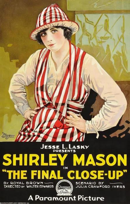 Framed Print : THE FINAL CLOSE-UP, Shirley Mason on poster art, 1919 Framed Print : THE FINAL CLOSE-UP, Shirley Mason on poster art, 1919