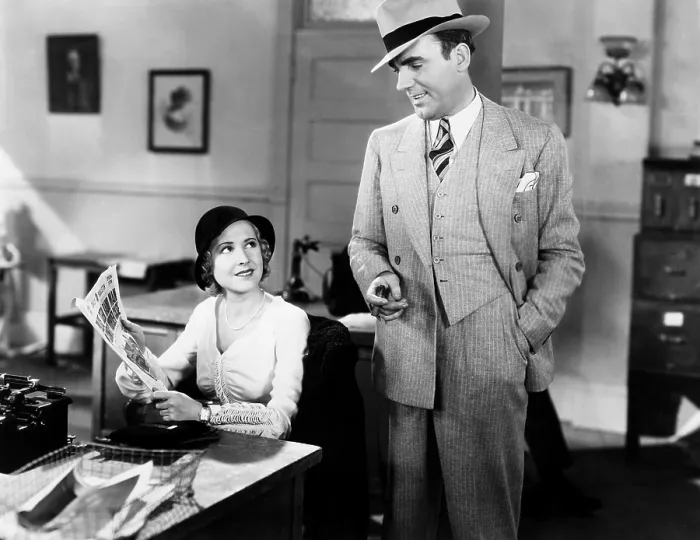 Framed Print : THE FINAL EDITION, from left, Mae Clarke, Pat O'Brien, 1932 Framed Print : THE FINAL EDITION, from left, Mae Clarke, Pat O'Brien, 1932
