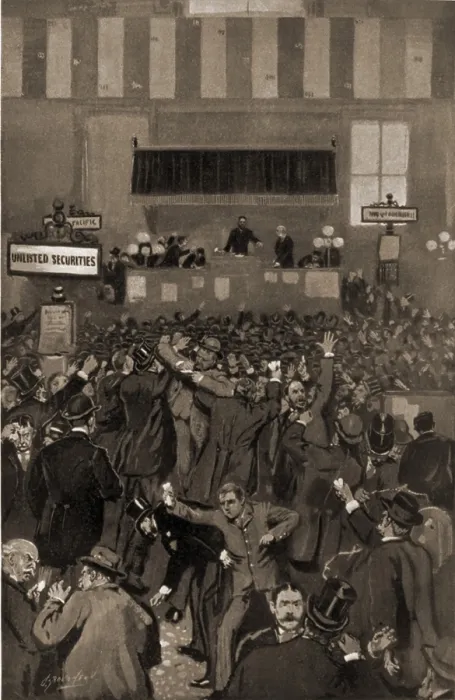 Framed Print : Financial Panic of 1893. Panic scene in the New York Stock Exchange on the morning of Friday, May 5th Framed Print : Financial Panic of 1893. Panic scene in the New York Stock Exchange on the morning of Friday, May 5th