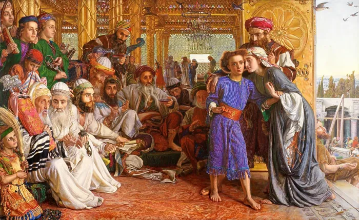 Framed Print : The Finding of the Savior in the Temple, 1855, by William Holman Hunt, 1827-1910, English painting, oil on canvas