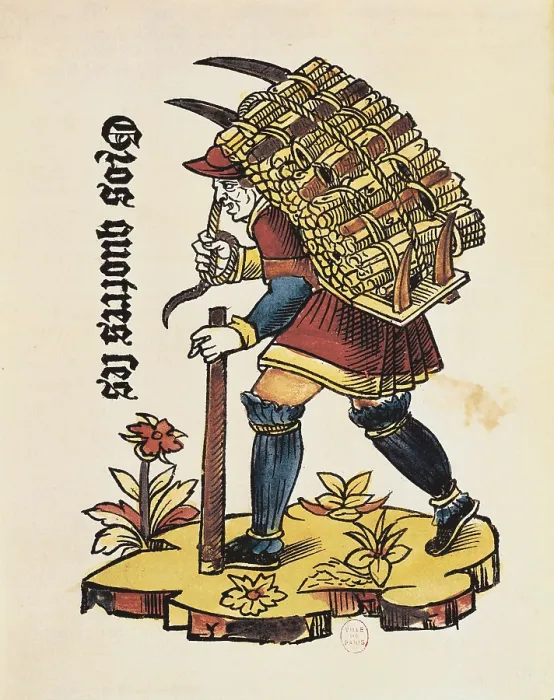 Framed Print : Firewood carrier (16th c.). Engraving. FRANCE. Paris. Muse Carnavalet (Carnavalet Museum). AISA / Everett Collection**US SALES ONLY**