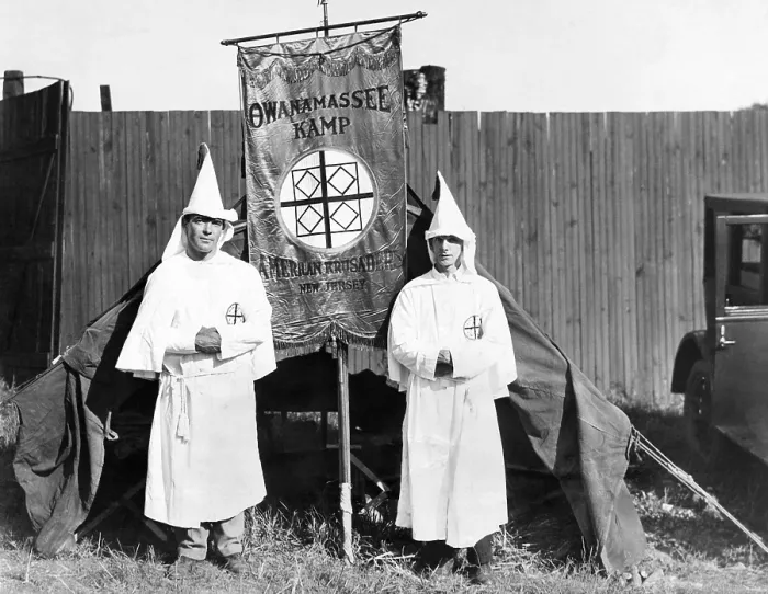 Framed Print : First arrivals of the Ku Klux Klan have set up their tent on the outskirts of Washington, DC. They will hold their annual convention at an encampment. 1920s Framed Print : First arrivals of the Ku Klux Klan have set up their tent on the outskirts of Washington, DC. They will hold their annual convention at an encampment. 1920s