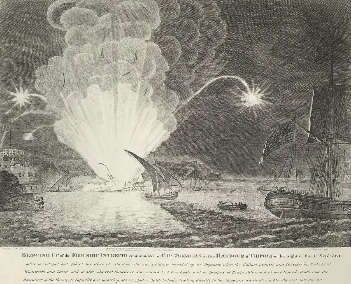 Framed Print : First Barbary War between the US and Tripoli, May 1801-June 1805