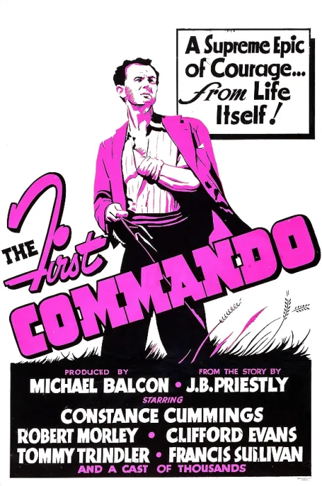 Framed Print : THE FIRST COMMANDO, (aka THE FOREMAN WENT TO FRANCE), British poster, Clifford Evans, 1942 Framed Print : THE FIRST COMMANDO, (aka THE FOREMAN WENT TO FRANCE), British poster, Clifford Evans, 1942