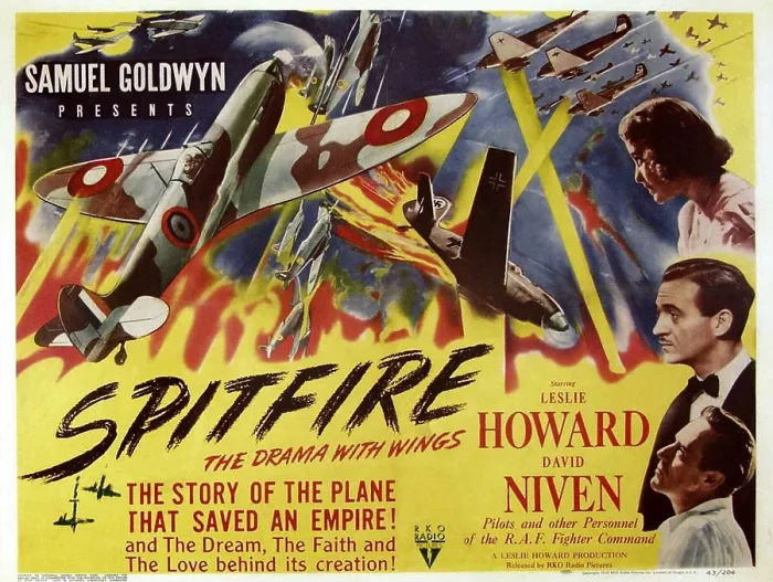 Framed Print : THE FIRST OF THE FEW, (aka SPITFIRE), right from top: Rosamund John, David Niven, Leslie Howard, 1942