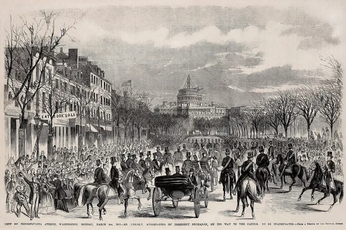 Framed Print : First inauguration of President Abraham Lincoln, March 4, 1861